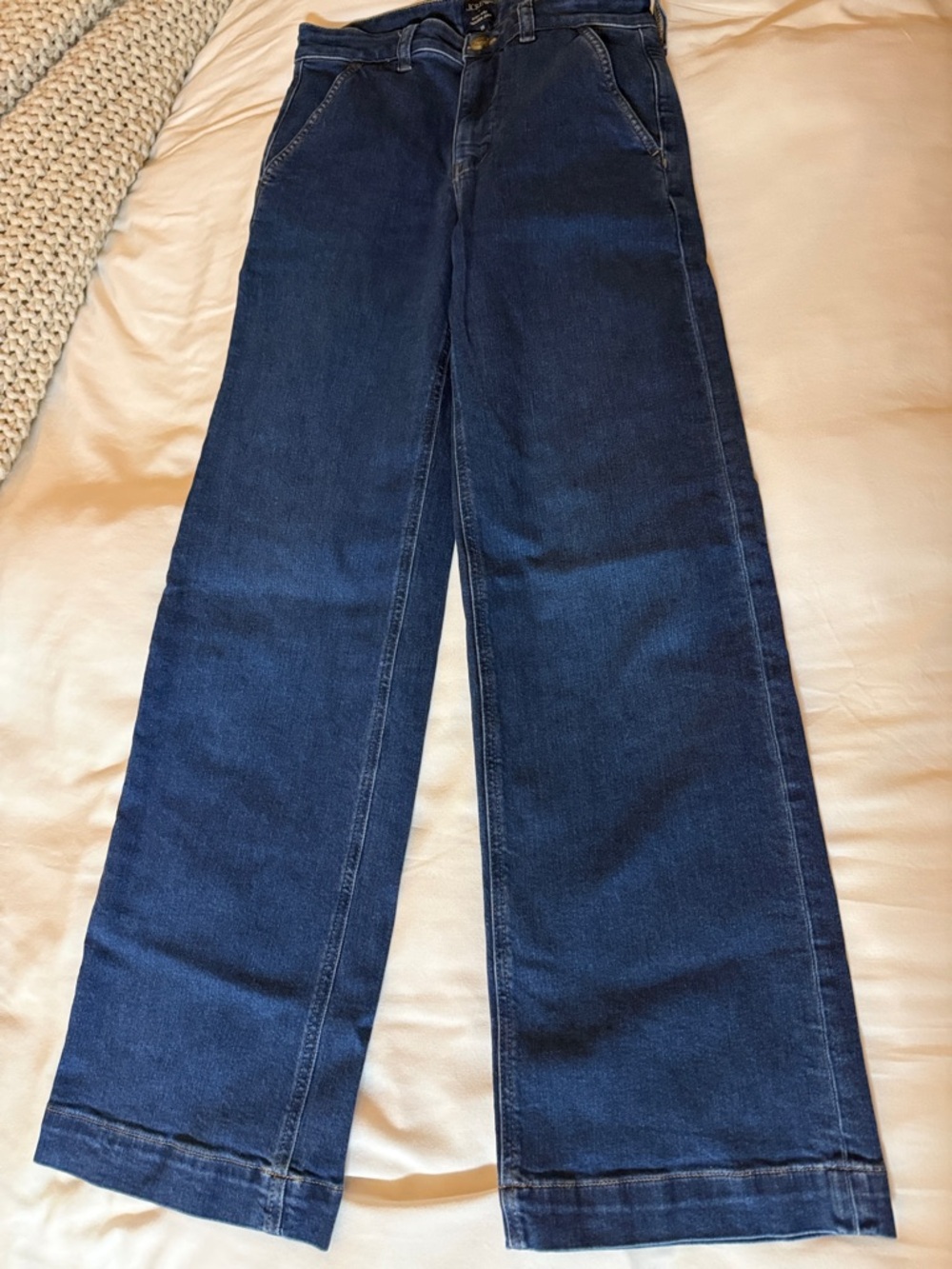 J. Crew Indigo High-Rise Wide Leg Jeans